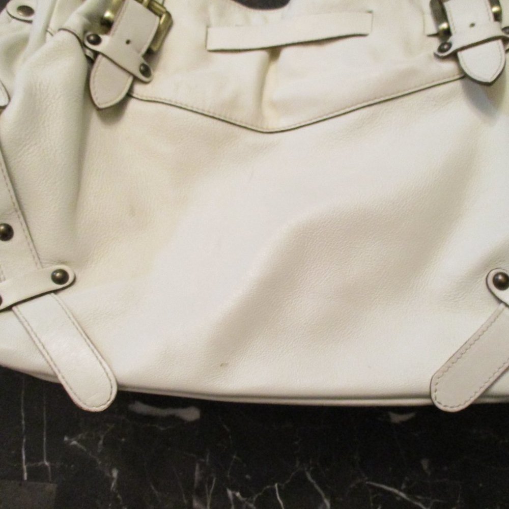 Cavalcanti Italian Leather Purse Bag Tote Cream - Picture 5 of 13